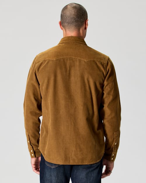 on model image of Corduroy Western Shirt