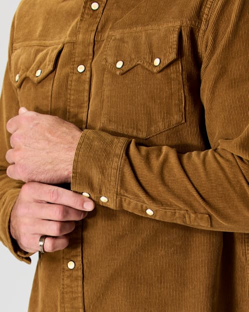 on model image of Corduroy Western Shirt