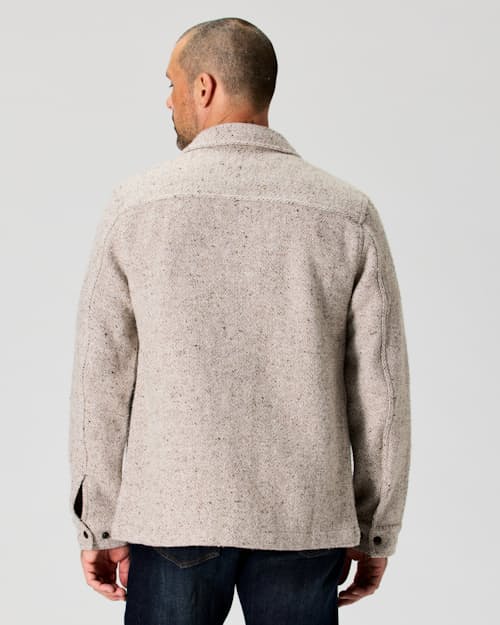 on model image of The Heritage Wool Jacket