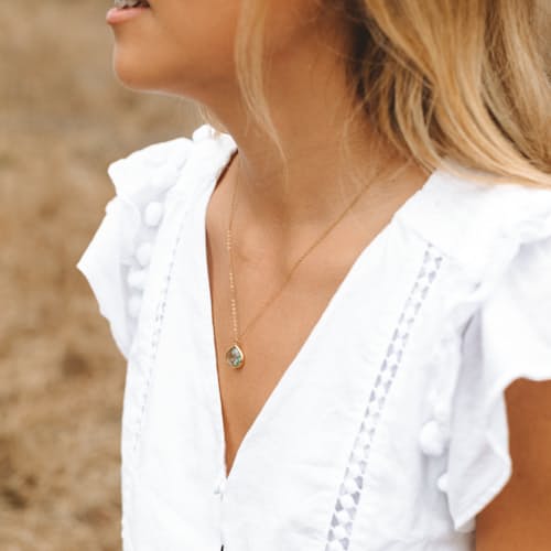 laydown image of Women's Erinite Gemstone Pendant