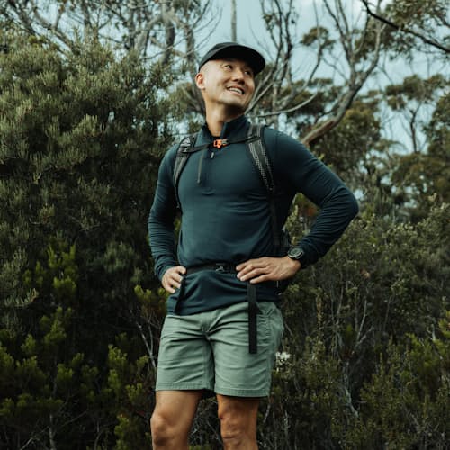 lifestyle image of 72-Hour Merino UPF Quarter Zip