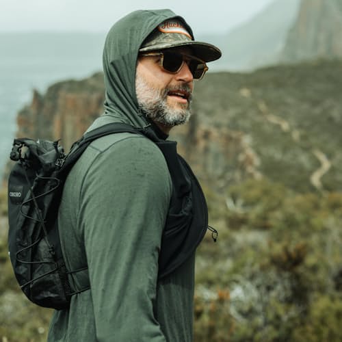 lifestyle image of 72-Hour Merino UPF Hoodie