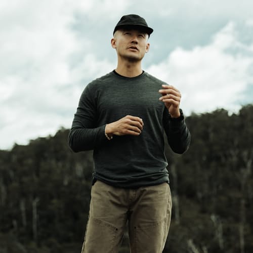 lifestyle image of 72-Hour Merino UPF Long Sleeve T-Shirt