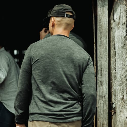 lifestyle image of 72-Hour Merino UPF Long Sleeve T-Shirt