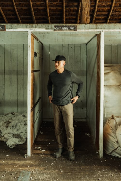 lifestyle image of Rover Double-Knee Work Pant - HB Straight