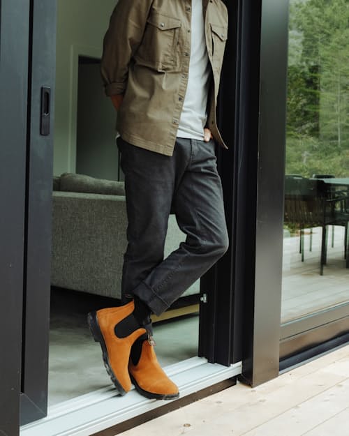 lifestyle image of 2406 Suede Chelsea Boot