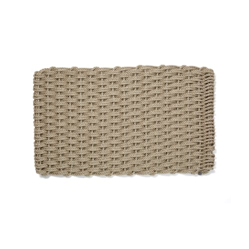 laydown image of Hand Woven Lobster Rope Doormat - Small