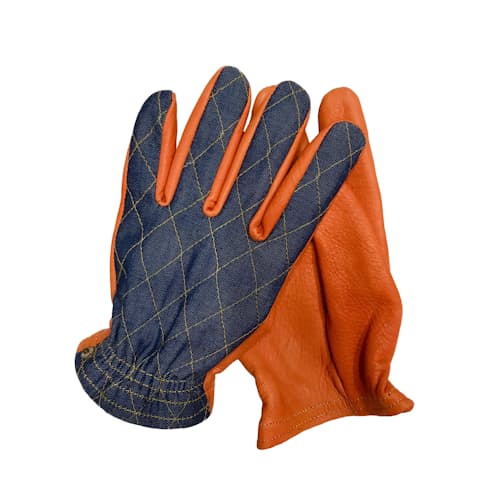 laydown image of Crockett - Denim / Deerskin