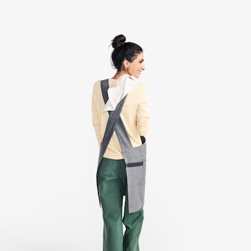 laydown image of Chambray Smock Apron