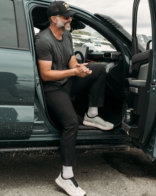 lifestyle image of 72-Hour Merino Pant - HB Straight