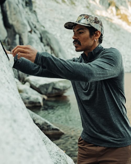 lifestyle image of 72-Hour Merino UPF Quarter Zip