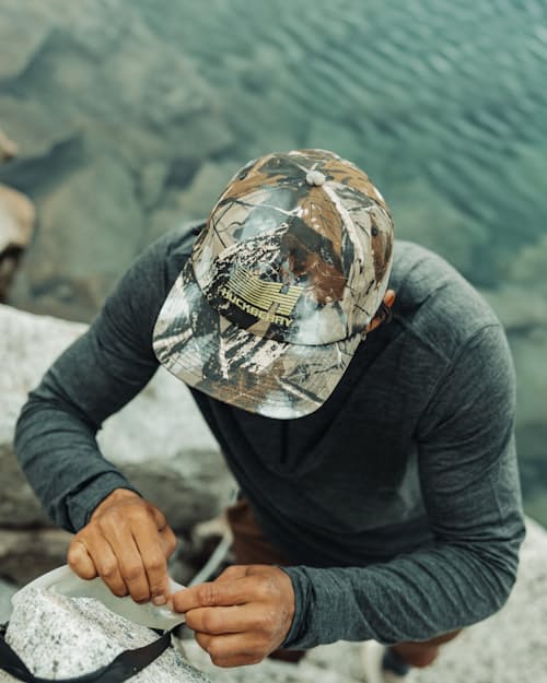 lifestyle image of Fast Lane Logo Snapback Hat