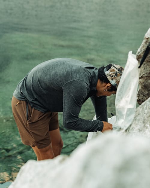 lifestyle image of 72-Hour Merino UPF Quarter Zip