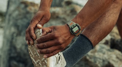 lifestyle image of Huckberry x TIMEX IRONMAN® Flix