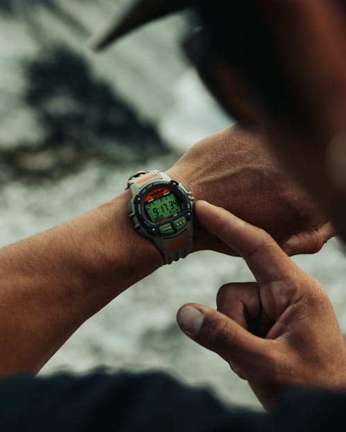 lifestyle image of Huckberry x TIMEX IRONMAN® Flix