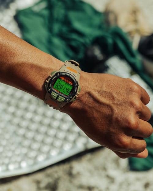 lifestyle image of Huckberry x TIMEX IRONMAN® Flix