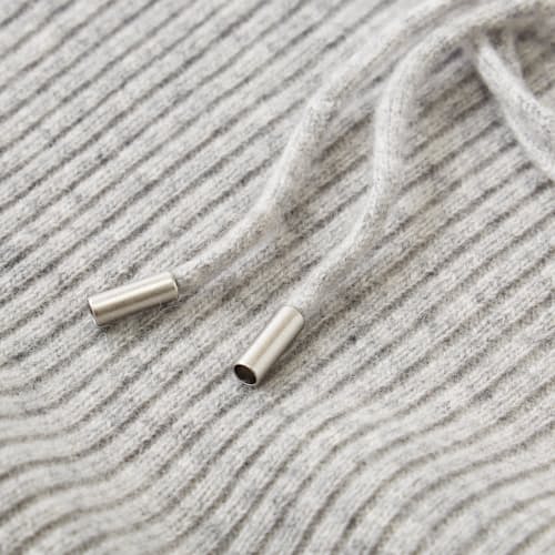 laydown image of Women's Luxe Ribbed Hoodie