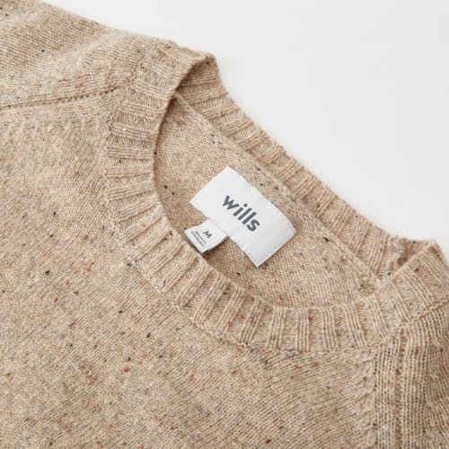lifestyle image of Speckled Merino Wool Crewneck Sweater