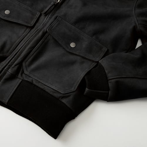 lifestyle image of Golden Bear Leather Bomber