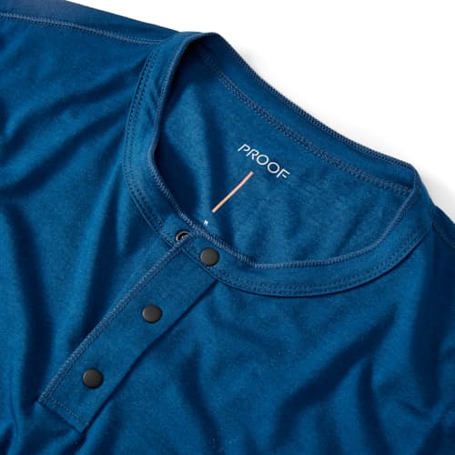 laydown image of 72-Hour Merino Short Sleeve Henley