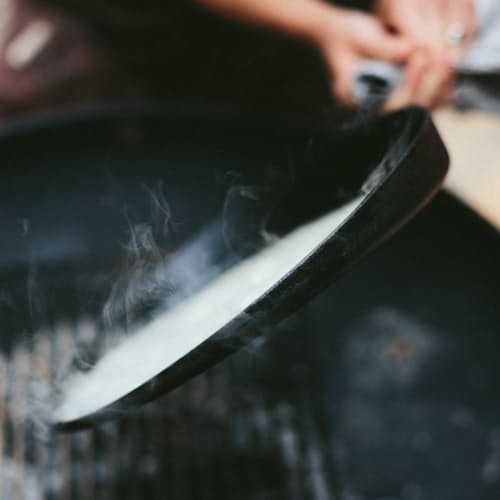 lifestyle image of Cast Iron Flat Pan