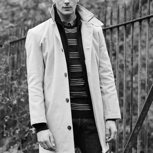 laydown image of Bonded Wool Mac