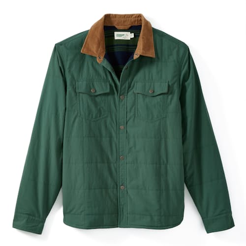 laydown image of Quilted Shirt Jacket