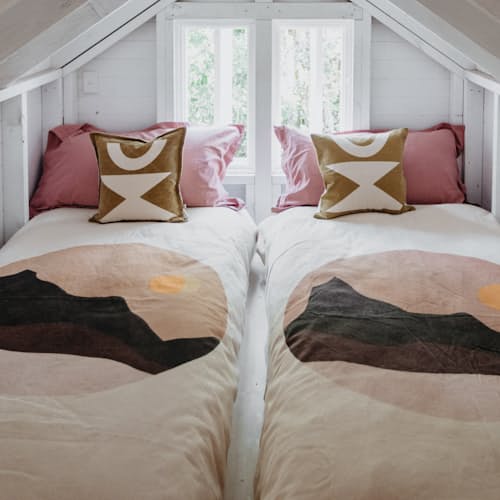 laydown image of Mountain Calling Duvet