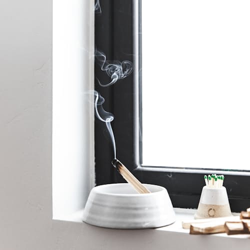 laydown image of Palo Santo Burner with Sticks