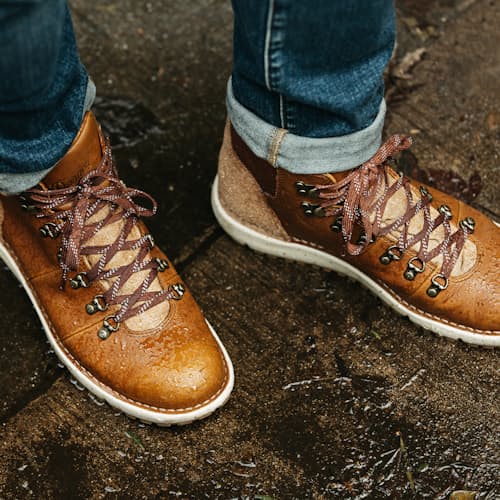 laydown image of Danner x Huckberry - Vertigo 917 'Gold Rush'