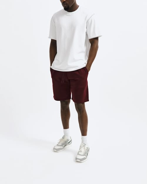on model image of Lightweight Terry Cut-Off Crew Sweatshirt
