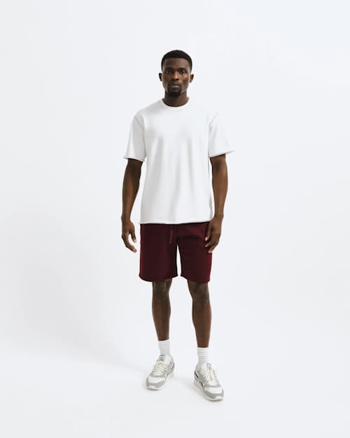 on model image of Lightweight Terry Cut-Off Crew Sweatshirt