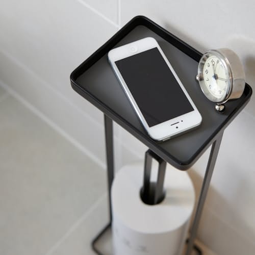 lifestyle image of Tower Toilet Paper Stand w/ Tray