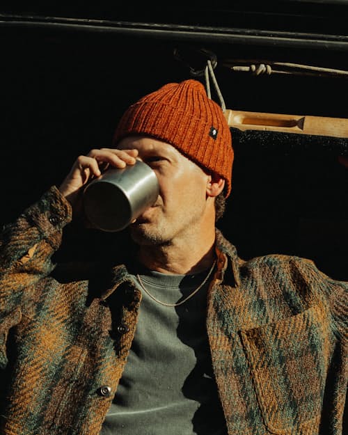 lifestyle image of Japanese Rib Knit Beanie