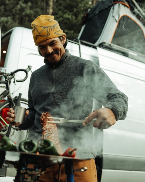 lifestyle image of Bird Head Toque Beanie