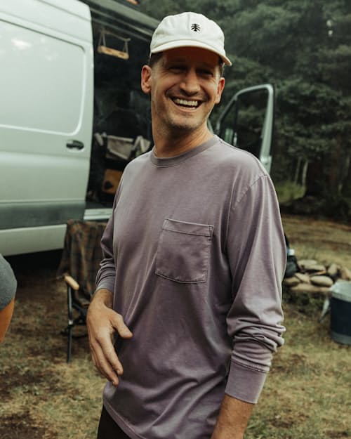 lifestyle image of PatinaTech Long Sleeve T-Shirt