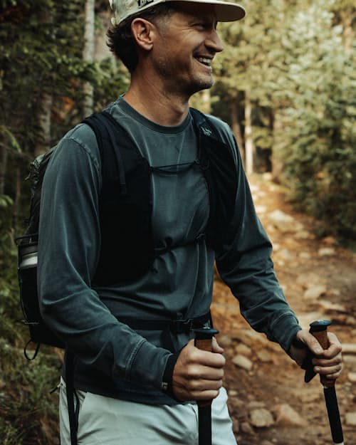 lifestyle image of PatinaTech Long Sleeve T-Shirt