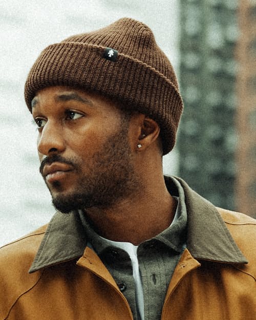 lifestyle image of Japanese Rib Knit Beanie