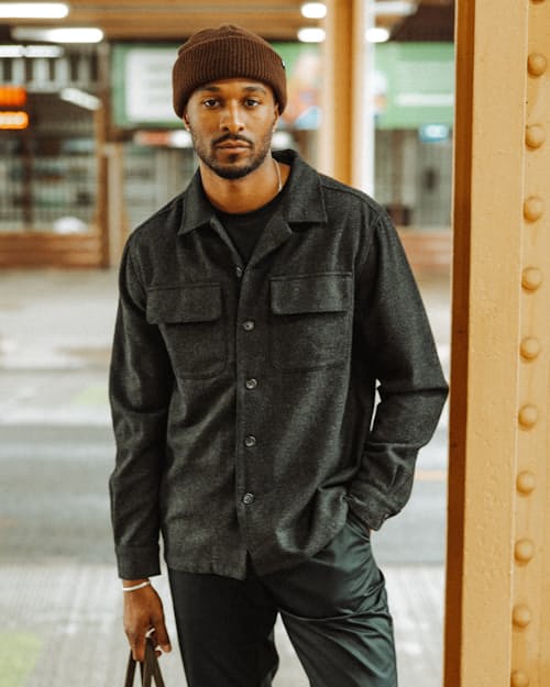 lifestyle image of Wool Overshirt