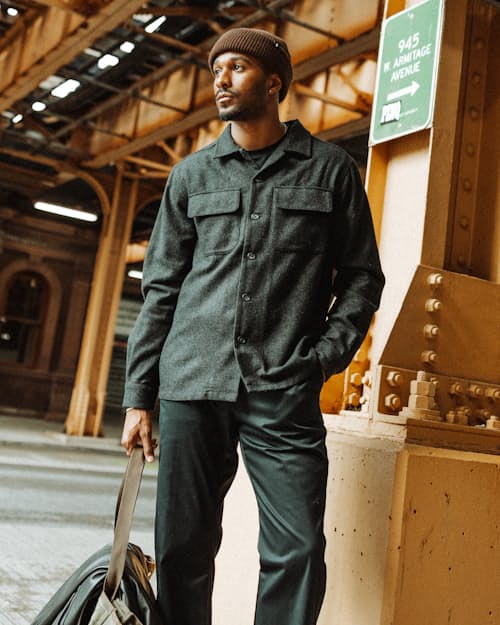 lifestyle image of Wool Overshirt