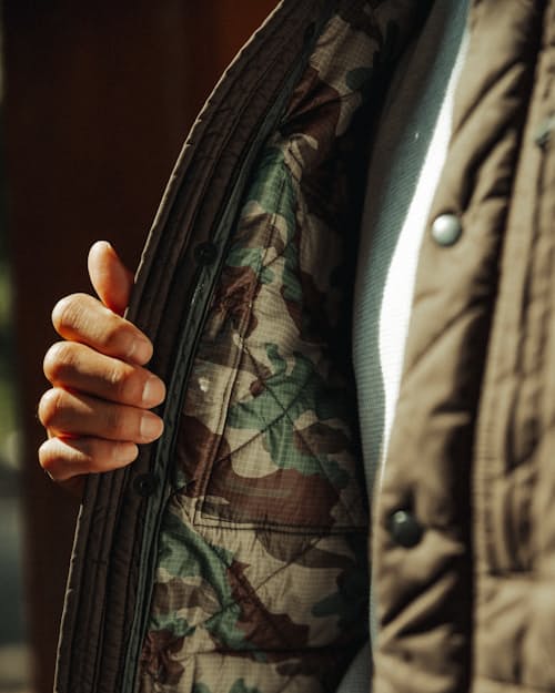 lifestyle image of Quilted Thermal Tanker Jacket - Exclusive