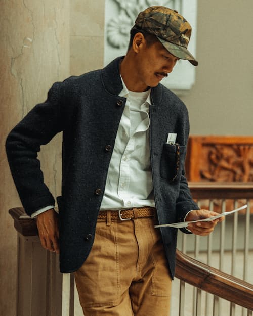 lifestyle image of Flannel Sateen Fatigue Pant