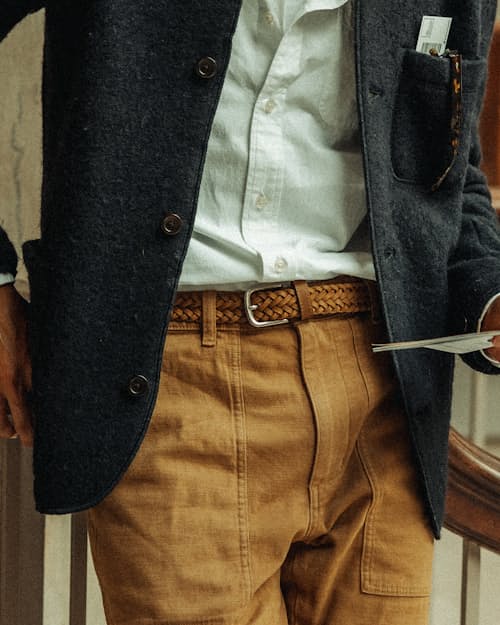 lifestyle image of Braided Leather Belt
