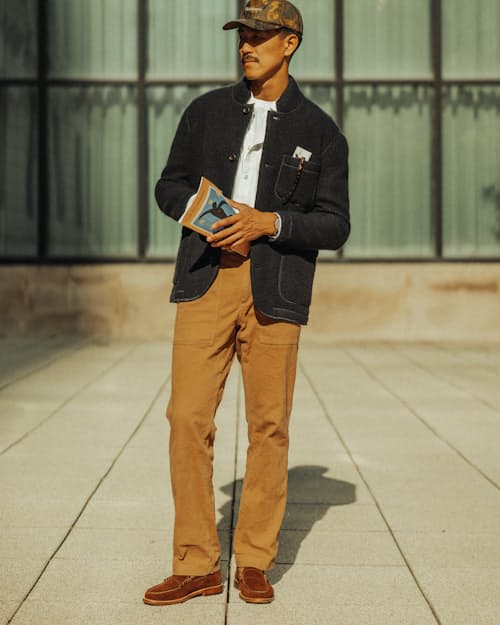 lifestyle image of Flannel Sateen Fatigue Pant