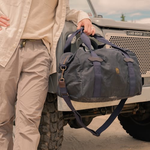 lifestyle image of Tin Cloth Medium Duffel Bag - 43L