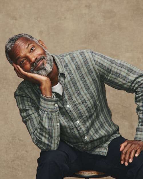lifestyle image of Chamois Lined Flannel Shirt
