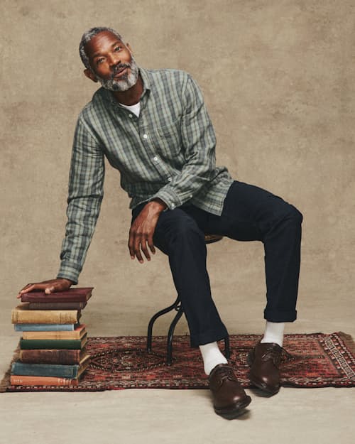 lifestyle image of Chamois Lined Flannel Shirt