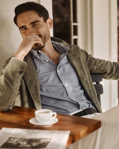 lifestyle image of Highland Blues Long Sleeve Shirt