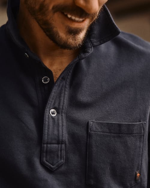lifestyle image of Pique Long Sleeve Polo