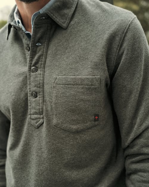 lifestyle image of Frenchloop Longsleeve Polo - Exclusive